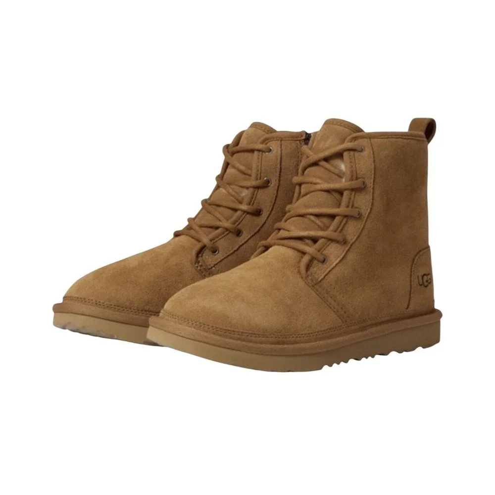 UGG Kids Neumel II Chestnut Suede Lace Up Boots 1017320K‎ Size 4 Youth